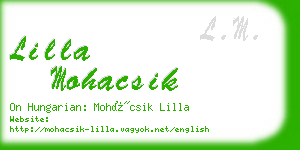 lilla mohacsik business card